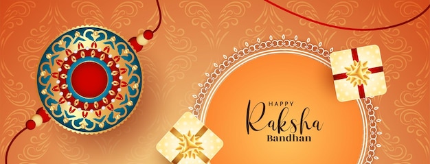 Fröhliches Raksha Bandhan traditionelles Festival-Banner-Design