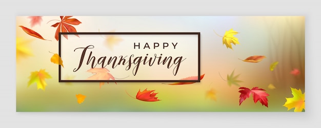 Fröhliches thanksgiving-banner