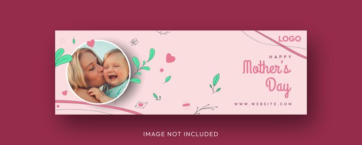 Fröhliches Twitter-Banner-Design zum Muttertag