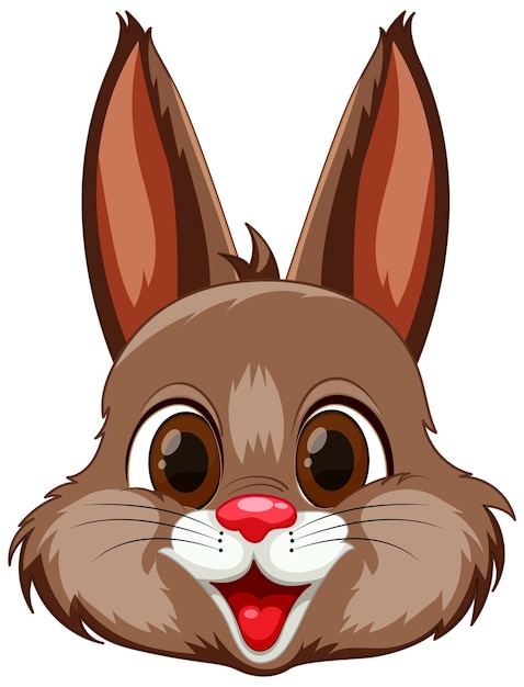 Fröhliches Zeichentrick-Hase-Gesicht