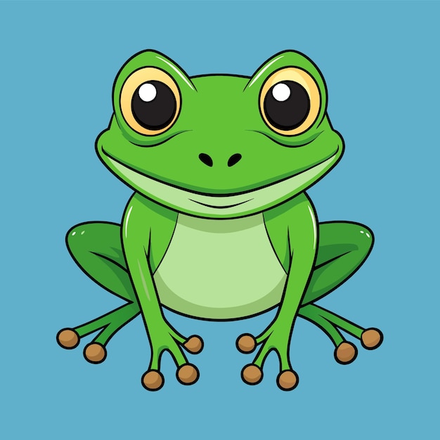 Vektor frog toad polliwog animal froggy frogling pet vector illustration draw cartoon pretty cute