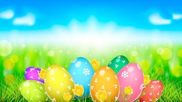 Frohe ostern banner