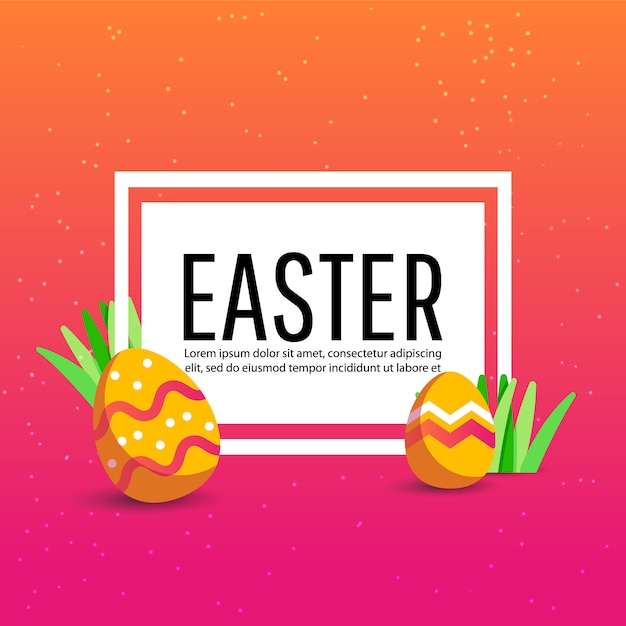 Frohe ostern-hintergrund mit buntem ei,