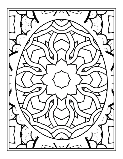 Frohe Ostern Schwarz-Weiß-Mandala-Blume Malbuch für Erwachsene