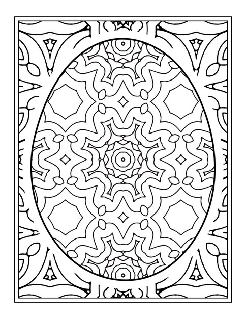 Frohe ostern schwarz-weiß-mandala-blume malbuch