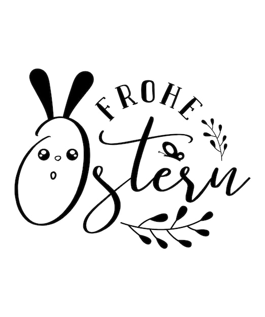 Frohe Ostern SVG T-Shirt Design Oster SVG Bundle