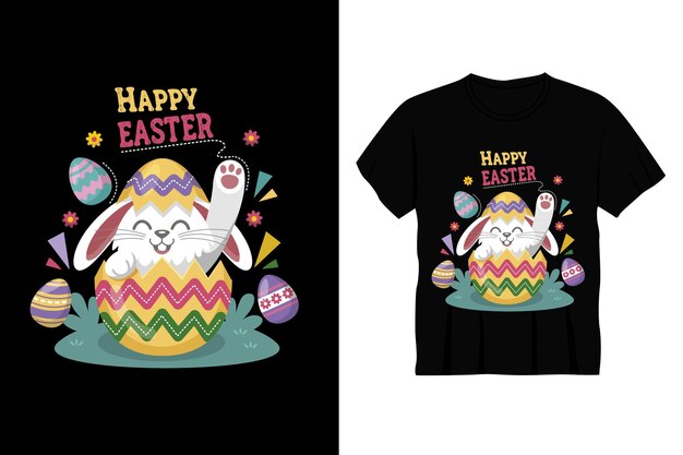 Frohe Ostern Typografie T-Shirt-Design