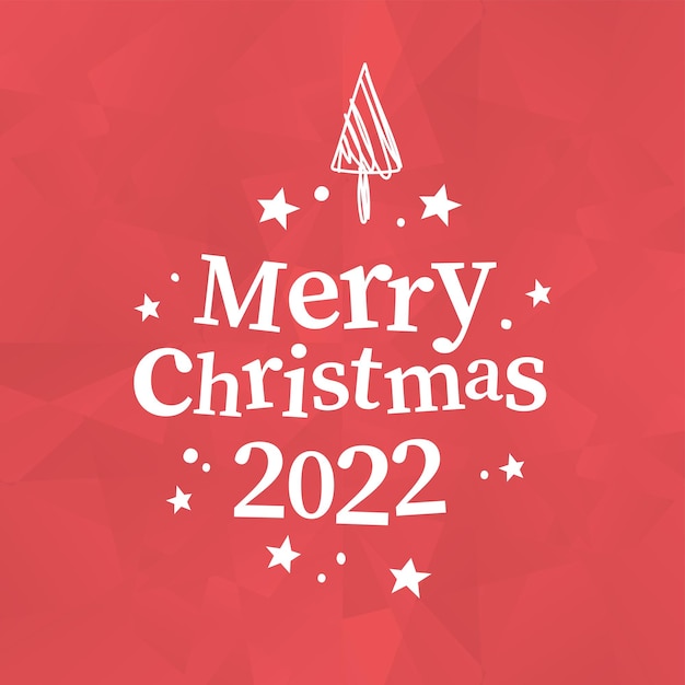 Frohe weihnachten 2022 glückwunschdesign isoliert. flache vektorgrafik. für karten, banner, drucke, verpackungen, einladungen, anhänger.