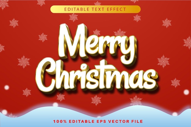 Frohe Weihnachten bearbeitbare Texteffekte 3D Luxus-Stil