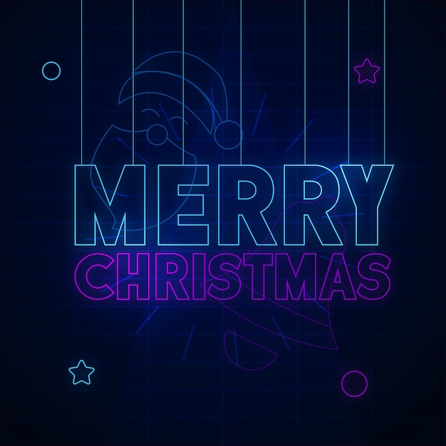 Frohe Weihnachten Neon Hintergrunddesign