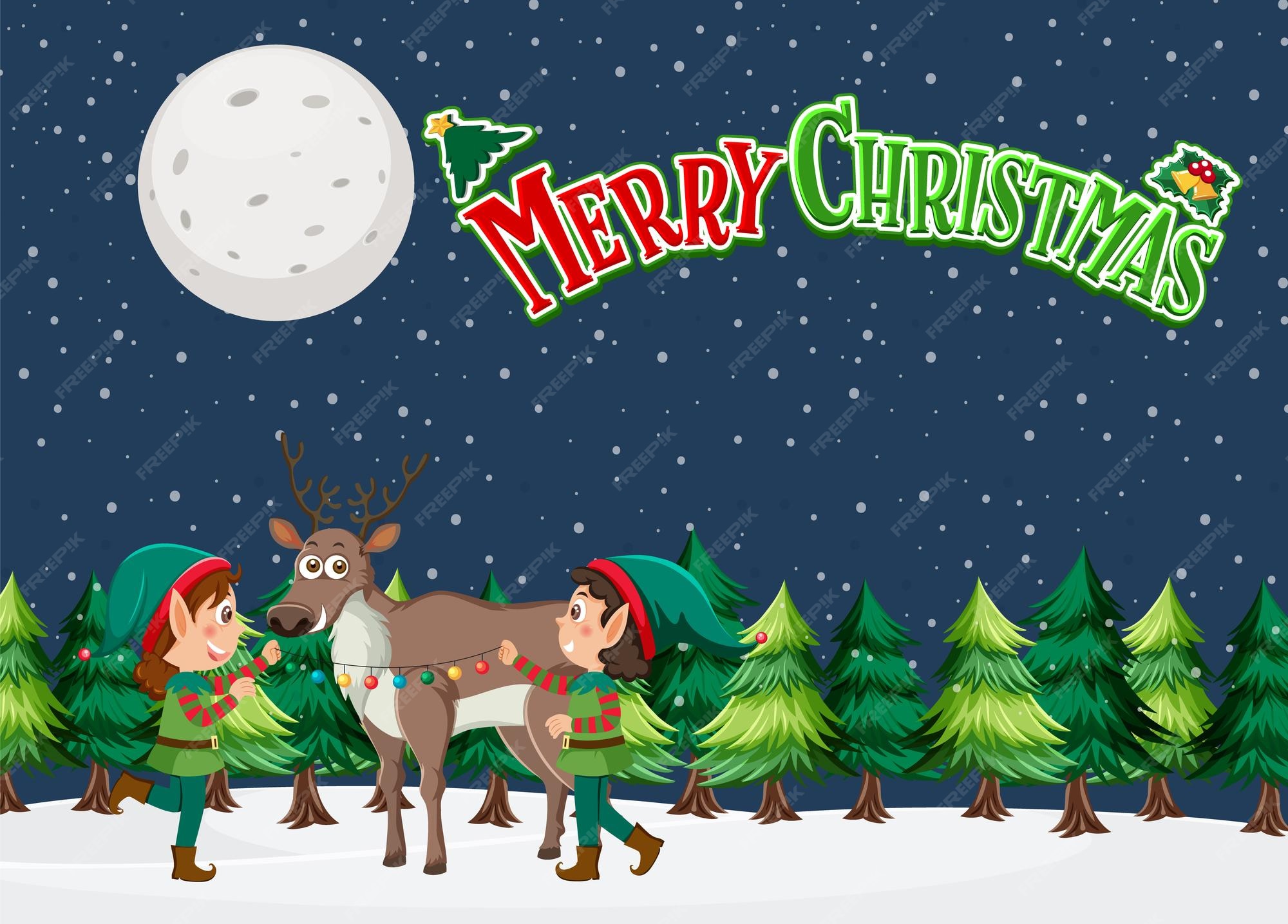 Frohe weihnachten plakat vorlage PremiumVektor