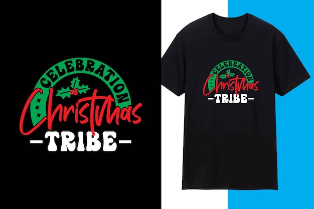 Frohe weihnachten santa t-shirt design, trendige kreative typografie