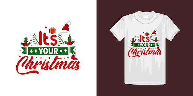 Frohe Weihnachten-T-Shirt-Design-Vorlage. Gut für T-Shirt, Tasse, Geschenk und andere Drucksachen.