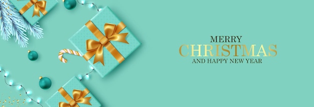 Frohe Weihnachten Text Vektor-Design Weihnachts-Geschenkboxen Elemente für Grußkarten zur Weihnachtszeit
