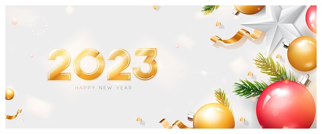 Frohe Weihnachten und ein gutes neues Jahr 2023 mit weißem Hintergrund