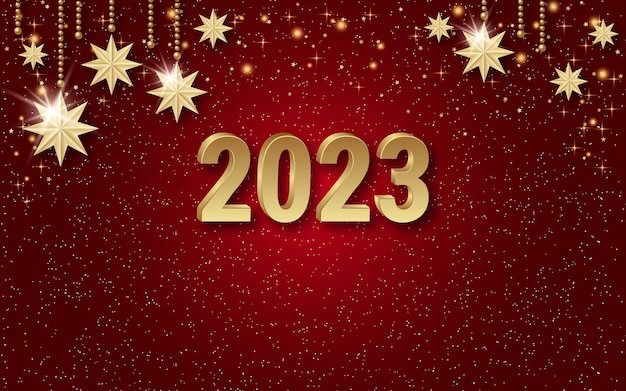 Frohe weihnachten und guten rutsch ins neue jahr 2023 luxusvektorillustration