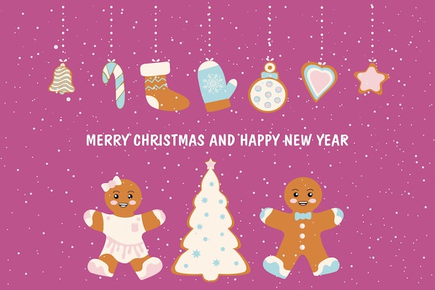 Frohe Weihnachten und Neujahr 2024 Grußkarte Weihnachtskarte mit 