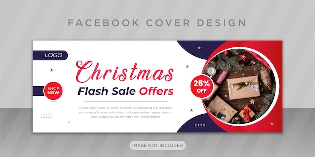 Frohe weihnachten-verkauf mit facebook-cover-design
