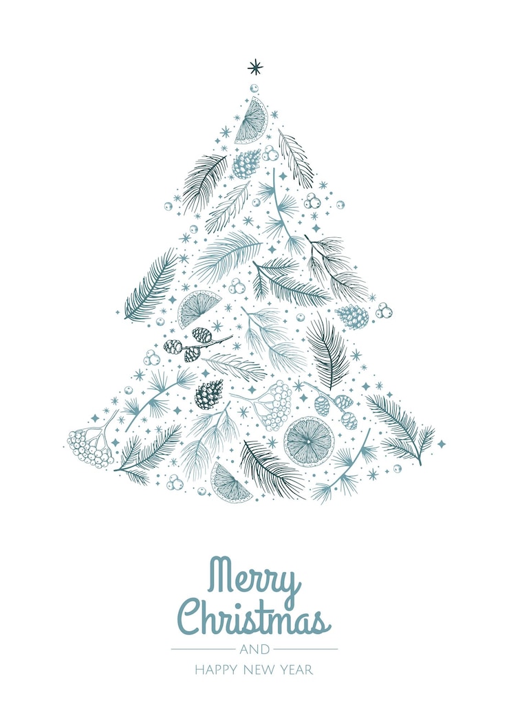 Vektor frohe weihnachten-vorlage firmenfeiertagskarten und -einladungen blumenrahmen und hintergrunddesign