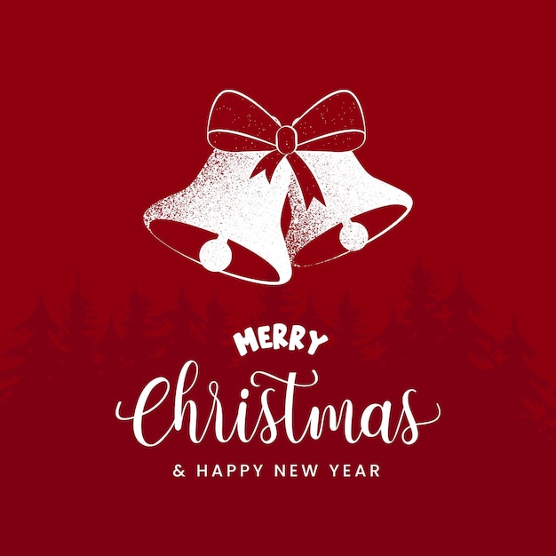 Frohe Weihnachtsfeier mit Glocken Illustration
