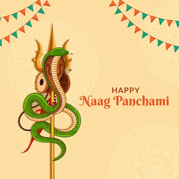 Frohes naag panchami indianerfest