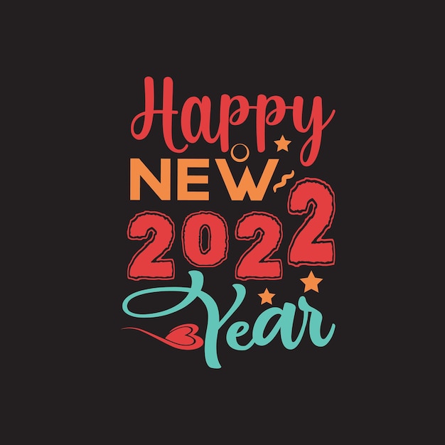 Frohes neues 2022-jähriges typografie-vektordesign