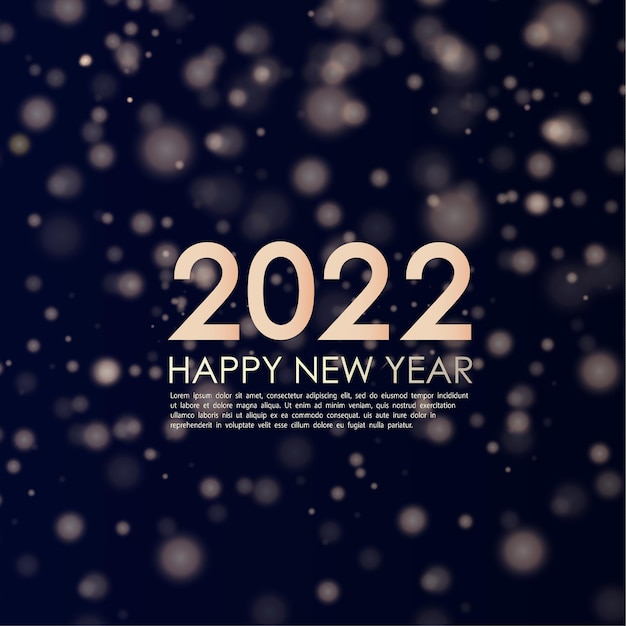 Frohes neues jahr 2022 eleganter goldhintergrund mit hintergrundbeleuchtung minimalistischer text goldstaub grußkarte greeting