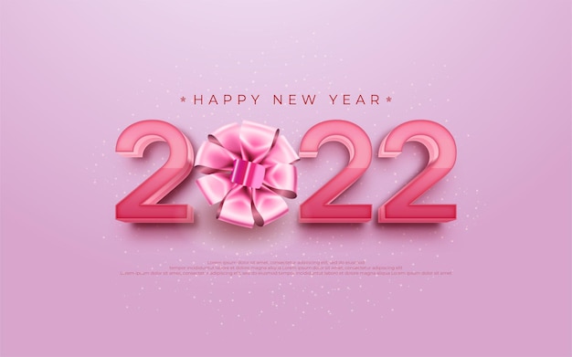 Frohes neues jahr 2022 feiertagsgrußkartendesign