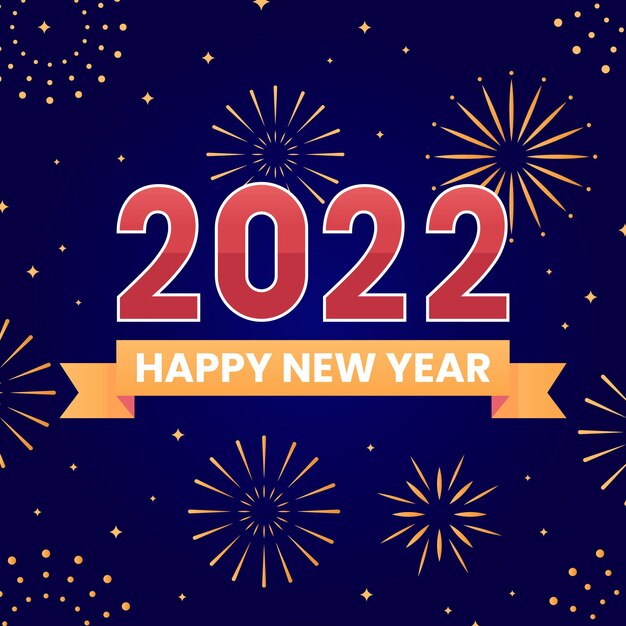Frohes neues Jahr 2022 Poster Hintergrund Design-Vorlage