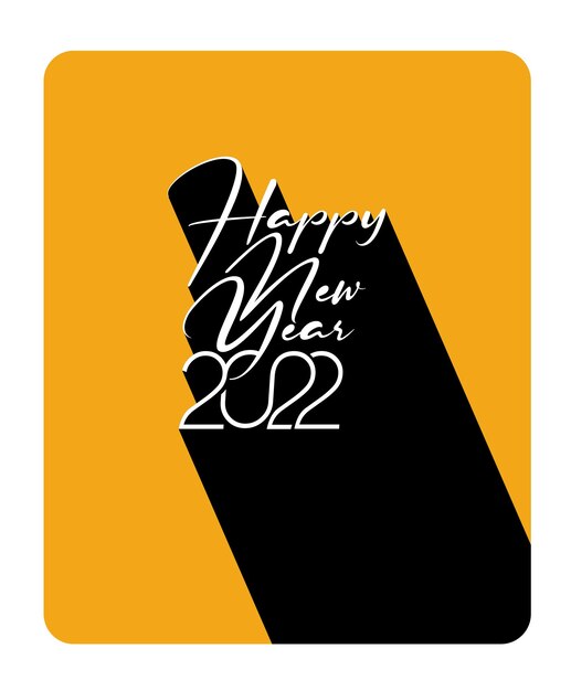 Frohes neues Jahr 2022 Text Typografie Design Patter, Vektor-Illustration.