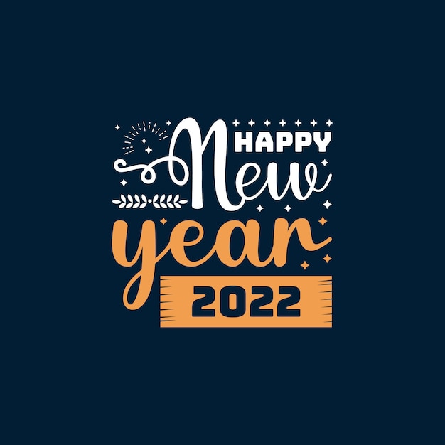 Frohes neues jahr 2022 typografie-vektor-design-vorlage