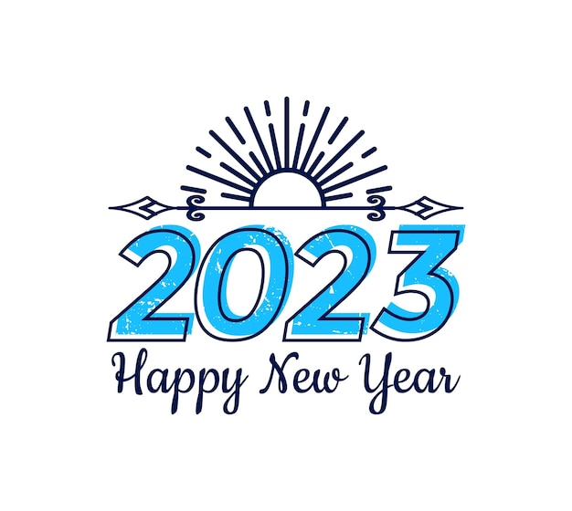 Frohes neues jahr 2023 design