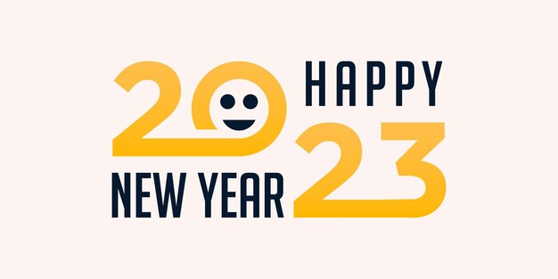 Frohes Neues Jahr 2023 Logodesign Neues Jahr 2023 Textdesign Vektorvorlage