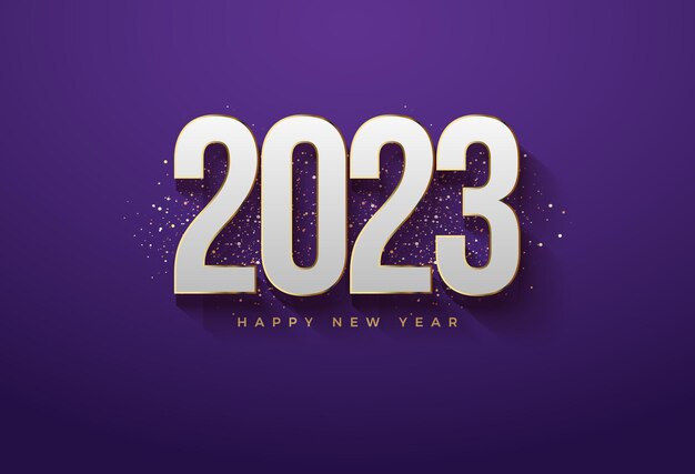 Frohes neues Jahr 2023 mit 3D-Zahlen