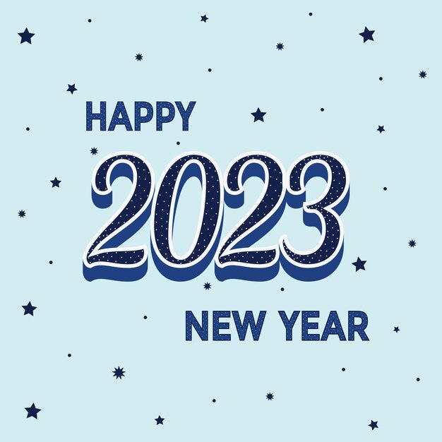 Frohes neues Jahr 2023 Template-Vektor-Design