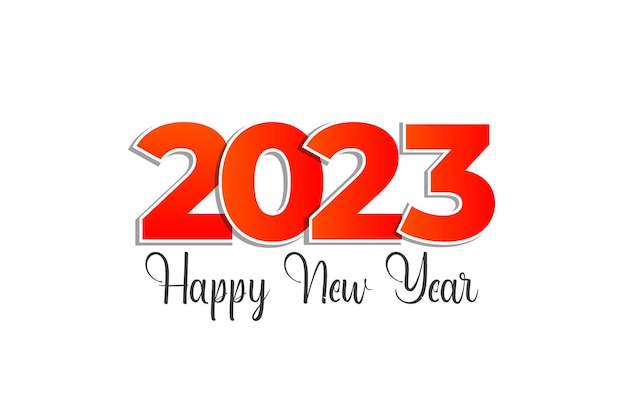 Frohes neues jahr 2023 text typografie design vektor illustration