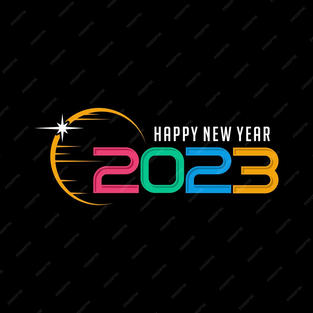 Frohes neues jahr 2023 vektorvorlage | Premium-Vektor