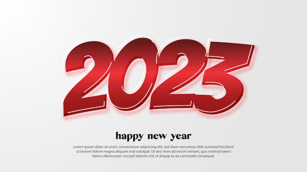 Frohes neues Jahr Ext Design 2023 Nummer Design Vorlage Vektor Illustration