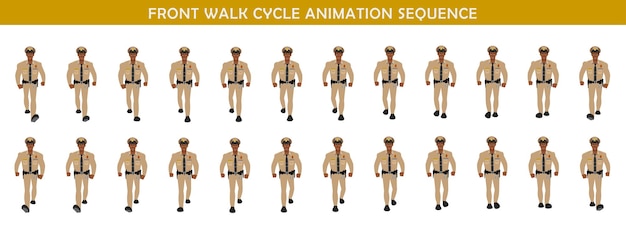 Front-Walk-Zyklus-Animation