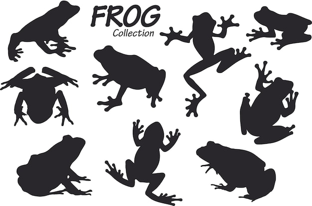 Frosch-Silhouetten