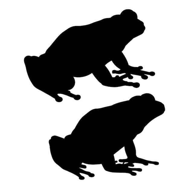 Froschsilhouette auf weiß