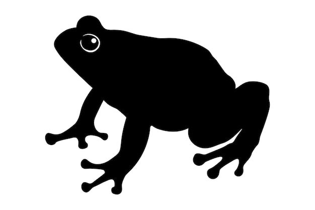 Vektor froschsilhouette isolierte vektorillustration