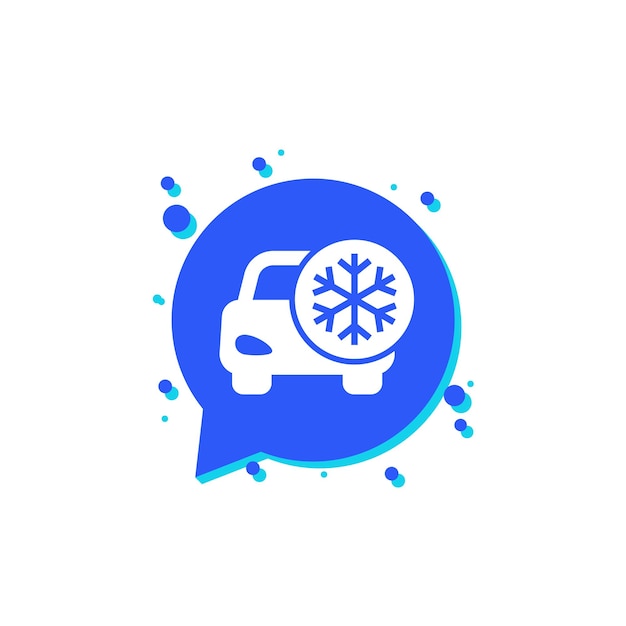 Frostwarnsymbol mit einem autovektordesign