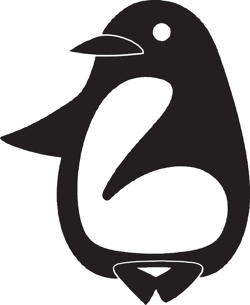 Frosty Friend Ein süßes und spielerisches Pinguin-Logo