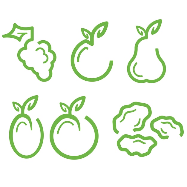 Vektor früchte symbole