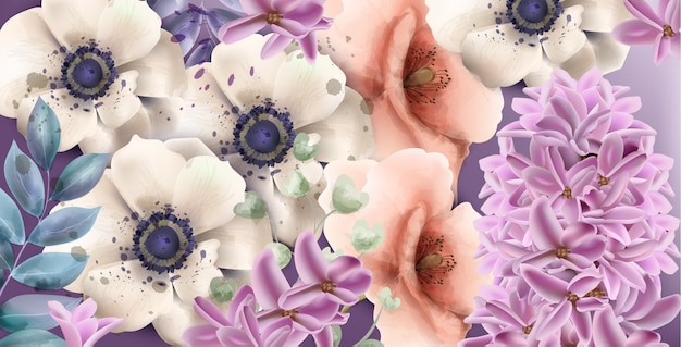 Frühling Blumen Aquarell