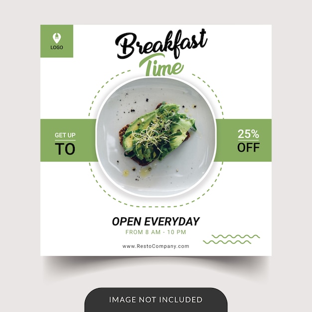 Frühstückszeit social media vorlage