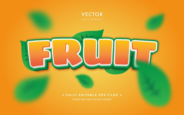 Fruit-bearbeitbarer Texteffekt