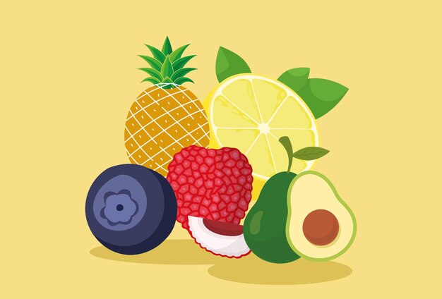 Fruit Salsa Konzept Illustration stilvoll und schön