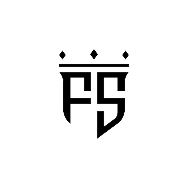 FS-Monogramm-Logo-Design, Buchstabe, Text, Name, Symbol, monochromes Logo, Alphabet-Zeichen, einfaches Logo